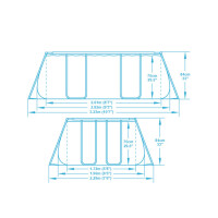 Bestway Bazén Power Steel 2,82 x 1,96 x 0,84 m s kartušovou filtrací