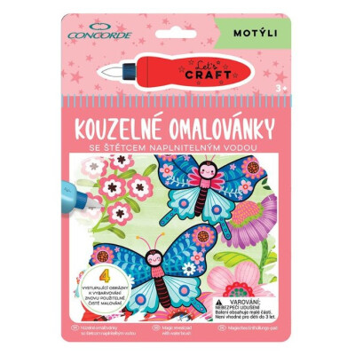 Kouzelné omalovánky - motýli